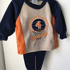 Sweat suit Toddler Boy " Varsity Basketball"